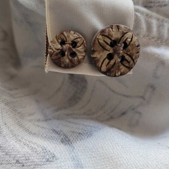 Caribbean Men’s Silk Blend Button Up Sailfish Hawaiian Shirt (Size: M) - Picture 12 of 16